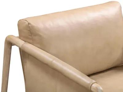 Chakka Tan Genuine Leather Accent Chair