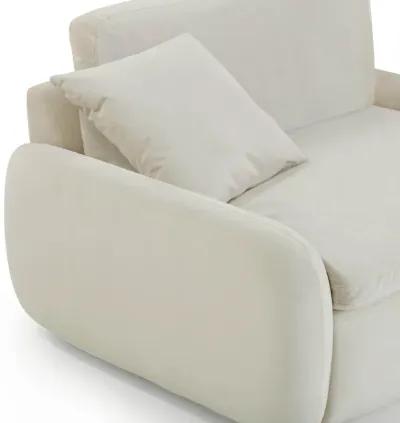 Rachelle Cream Velvet Lounge Chair