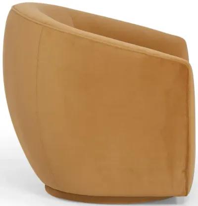 Jordan Tan Velvet Swivel Chair