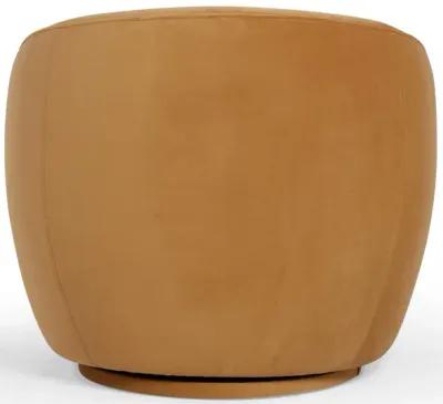 Jordan Tan Velvet Swivel Chair