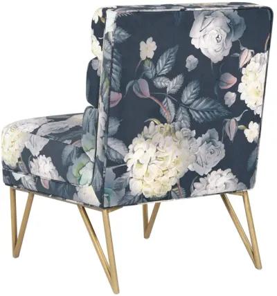 Kelly Floral Velvet Chair