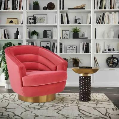 Canyon Hot Pink Velvet Swivel Chair