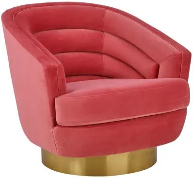 Canyon Hot Pink Velvet Swivel Chair