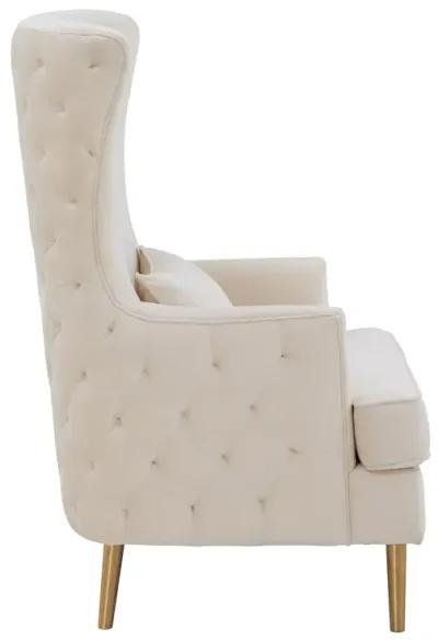 Alina Cream Tall Tufted Back Chair