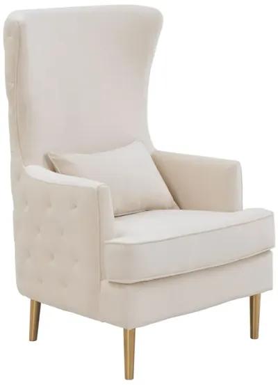 Alina Cream Tall Tufted Back Chair