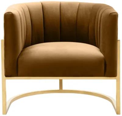 Magnolia Cognac Velvet Chair