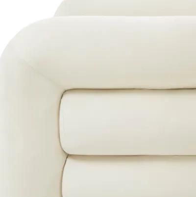 Curves Cream Velvet Lounge Chair