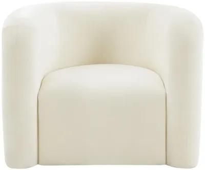 Curves Cream Velvet Lounge Chair