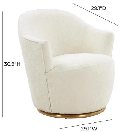 Skyla Boucle Swivel Chair