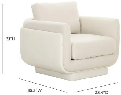 Rhonnie Cream Monotone Armchair