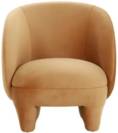 Kiki Cognac Velvet Accent Chair