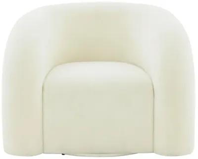 Slipper Cream Vegan Shearling Swivel Chair