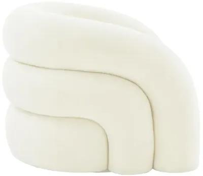 Slipper Cream Vegan Shearling Swivel Chair