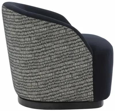 Reese Black Velvet Swivel Chair