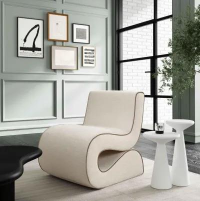 Senna Cream Basketweave Accent Chair