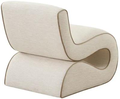 Senna Cream Basketweave Accent Chair