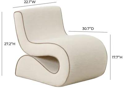 Senna Cream Basketweave Accent Chair