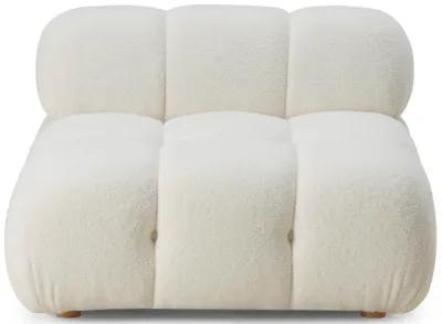 Calliope Cream Vegan Shearling Modular Armless Chair