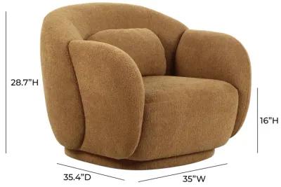 Misty Brown Boucle Accent Chair