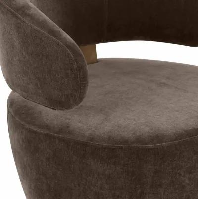 Austin Chocolate Brown Recycled Fabric Swivel Chair