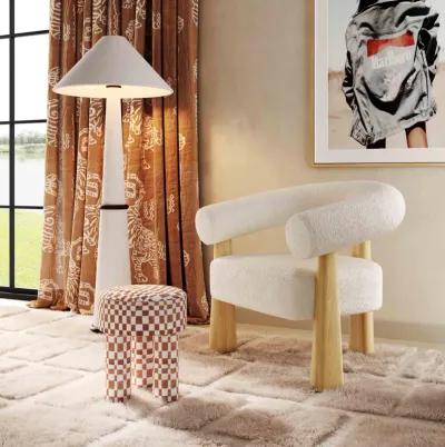 Spara Cream Performance Boucle Accent Chair