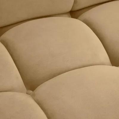 Calliope Cafe Au Lait Performance Velvet Modular Armless Chair