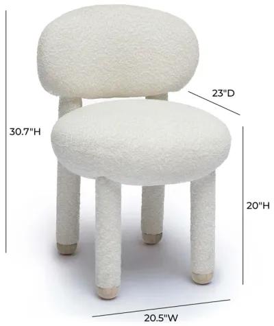 Manu Cream Performance Boucle Side Chair