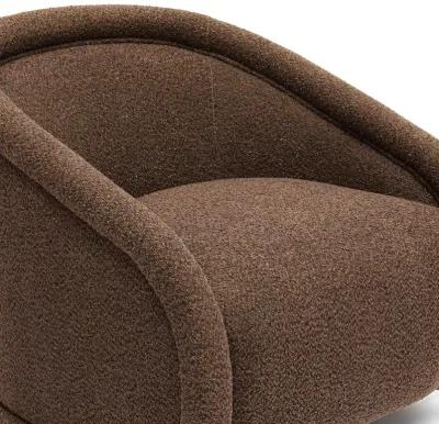 Rory Chocolate Brown Boucle Swivel Chair