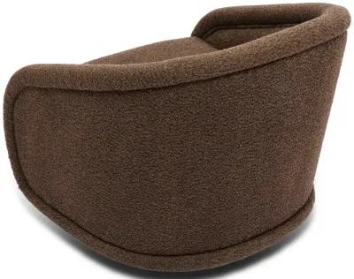 Rory Chocolate Brown Boucle Swivel Chair