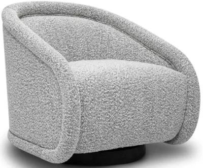 Rory Grey Boucle Swivel Chair