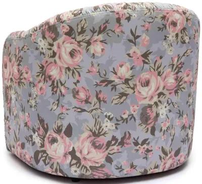 Pamela Spring Floral Print Tasseled Lounge Chair