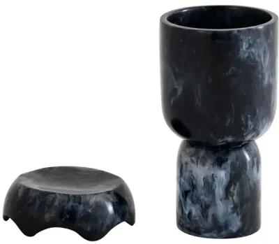 Platform Black Swirl Resin Kiddush Cup