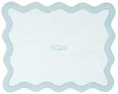 TOV Sea Blue Wavy Challah Cover