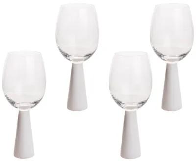 Rose White Wine Glasses - Set of 4