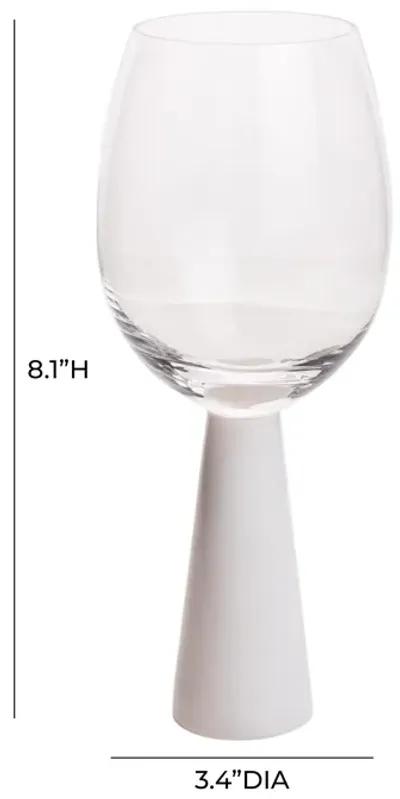 Rose White Wine Glasses - Set of 4