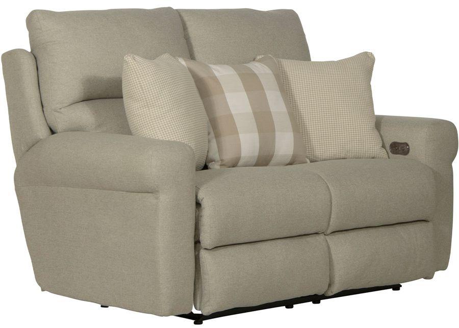 Jenner Beige Power Reclining Loveseat