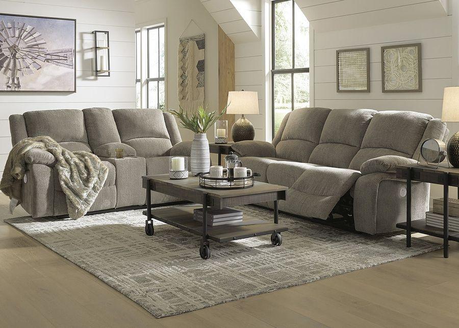 Huron Brown Power Reclining Console Loveseat