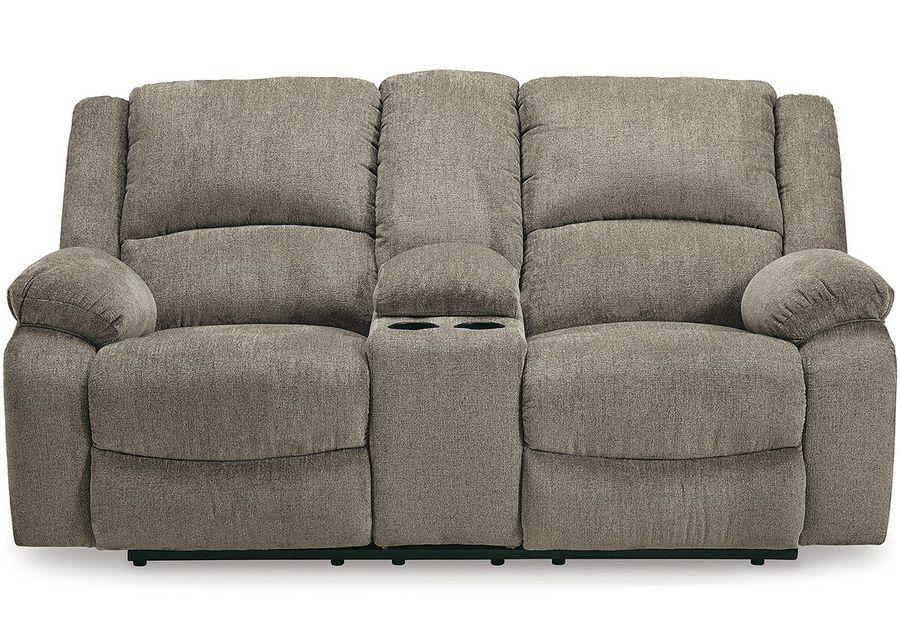 Huron Brown Power Reclining Console Loveseat