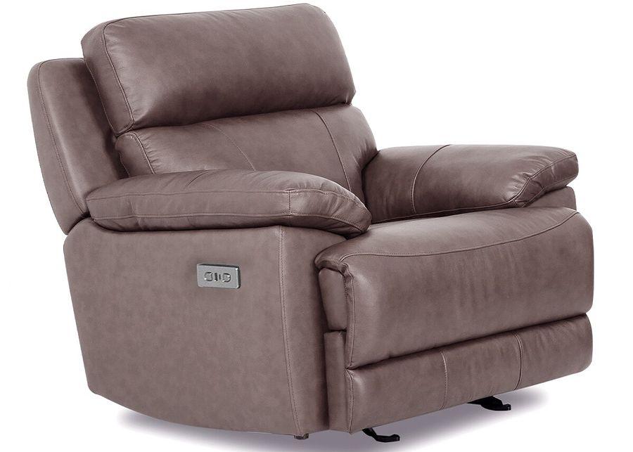 Joliet Brown Leather Power Recliner