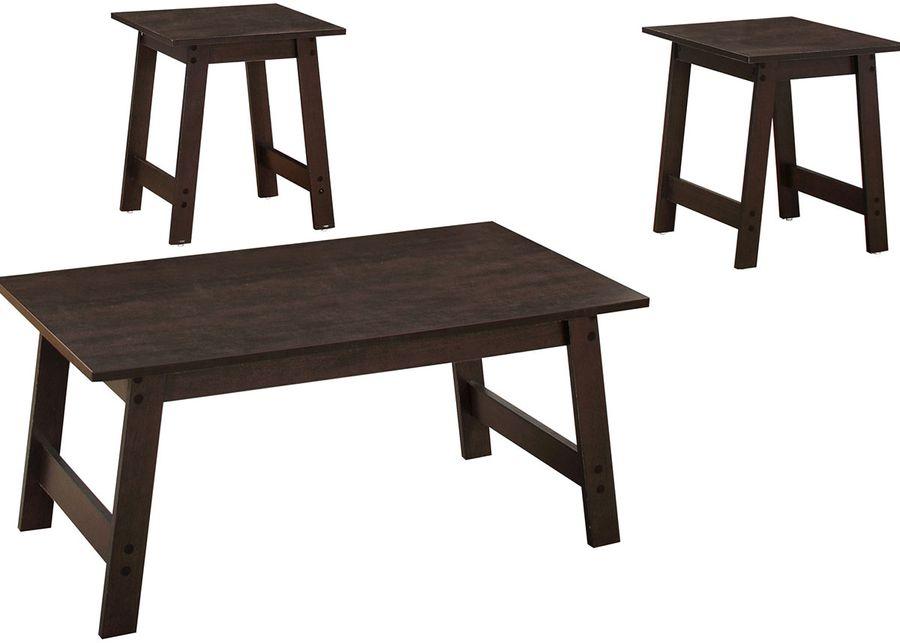 Evrard Cappuccino 3 Pc. Table Set