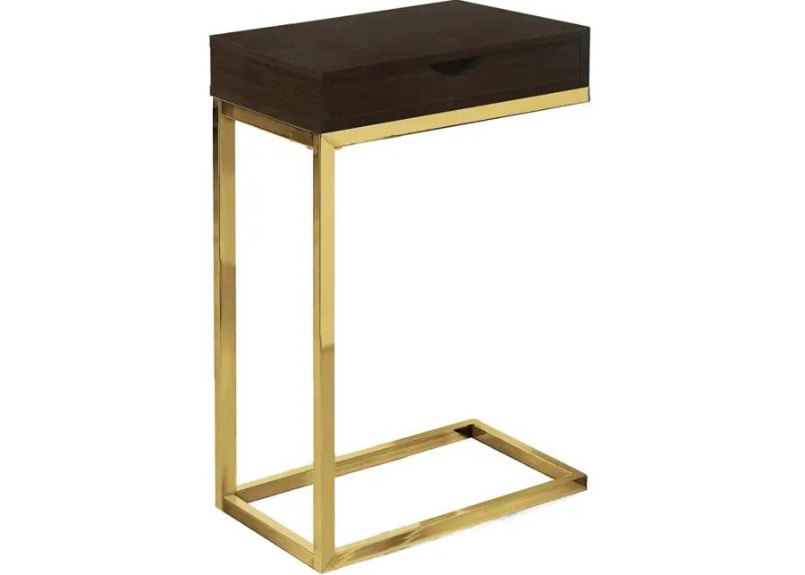 Celine Gold Accent Table W/ Drawer