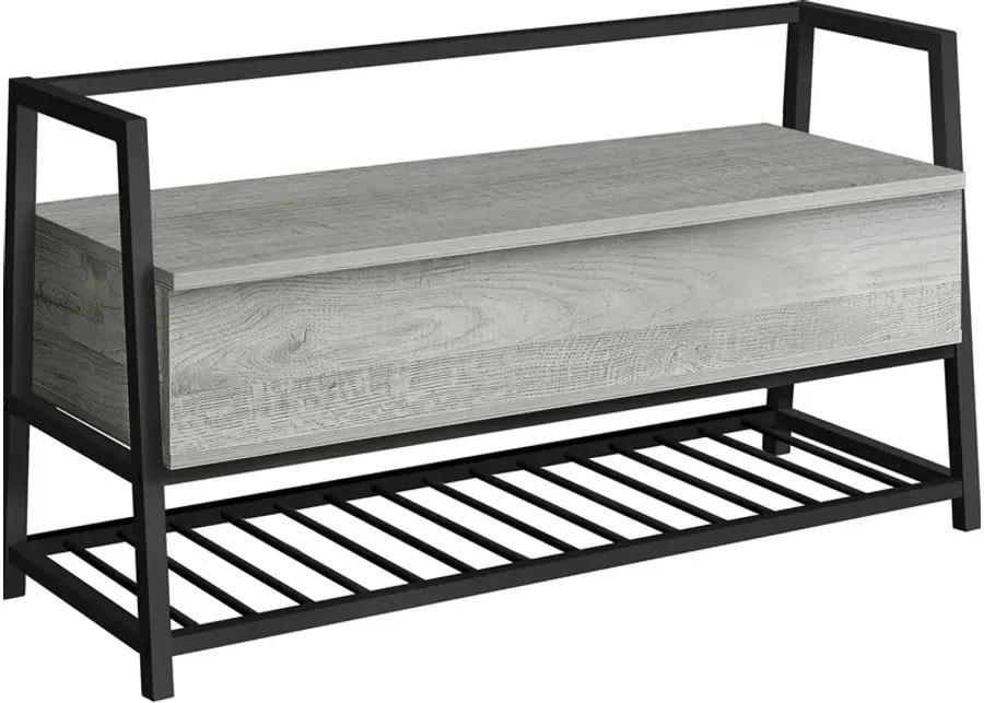 Willow Gray Storage Bench