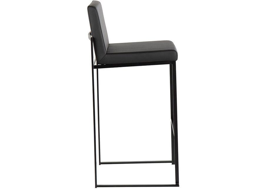 Fuji Black/Black Counter Height Stool, Set Of 2