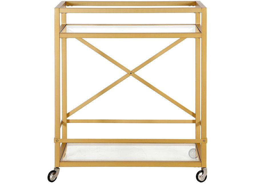 Sienna Brass Bar Cart