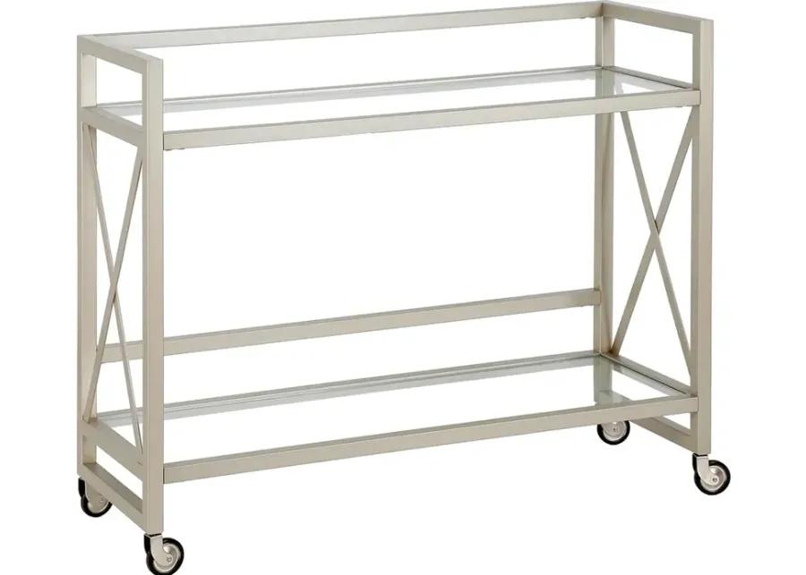 Holly Silver Bar Cart