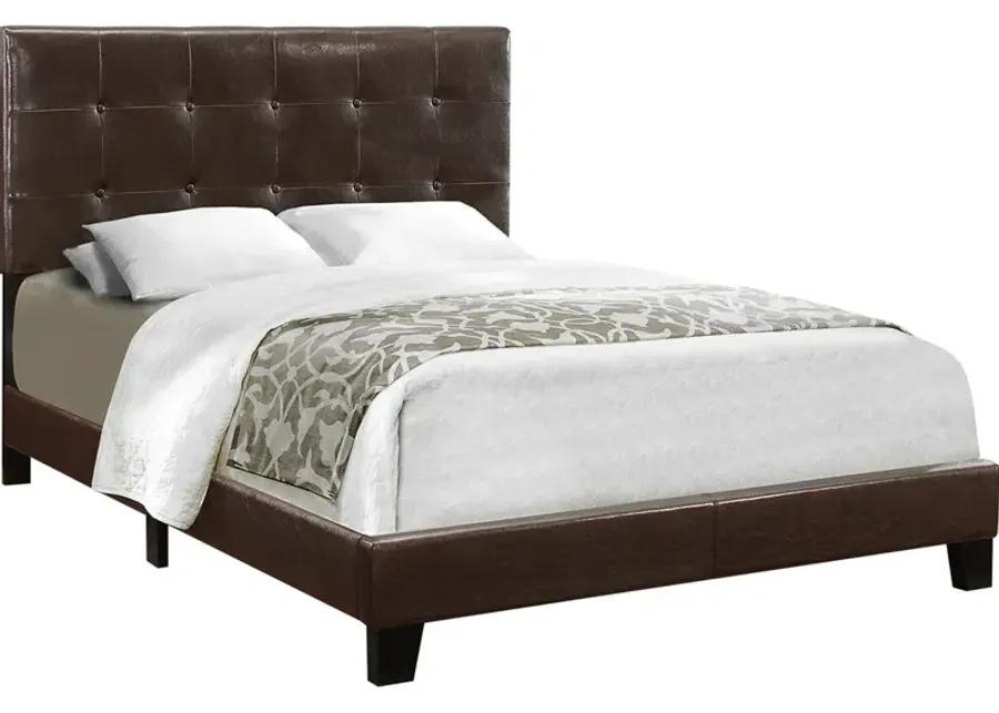 Davis Dark Brown Full Upholstered Bed