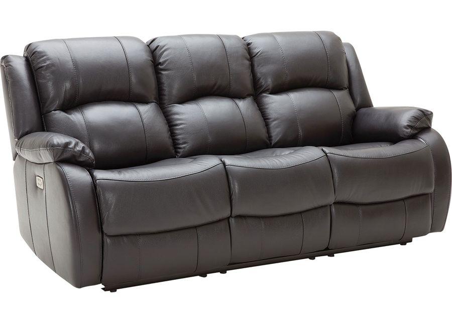 Vallen Gray 2 Pc. Leather Power Living Room W/ Power Headrests