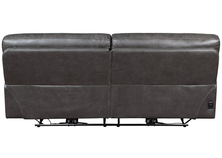 Bowery Charcoal Leather 3 Pc. Power Living Room