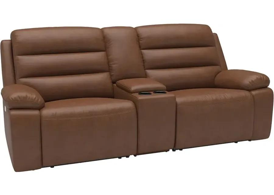 Duke Brown Leather 3 Pc. Power Reclining Living Room W/ Power Headrests