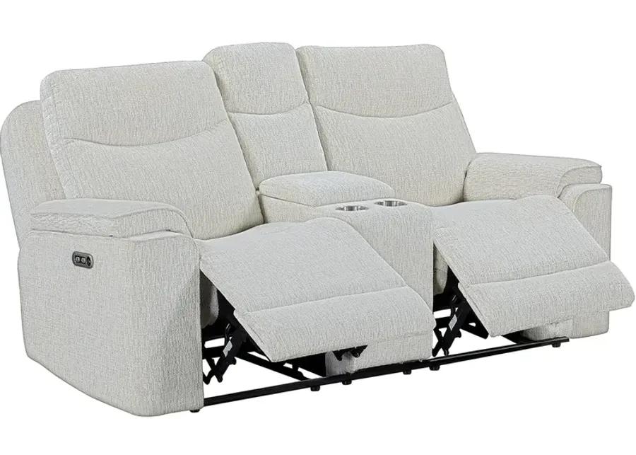 Violette White 2 Pc. Power Reclining Living Room W/ Power Headrests